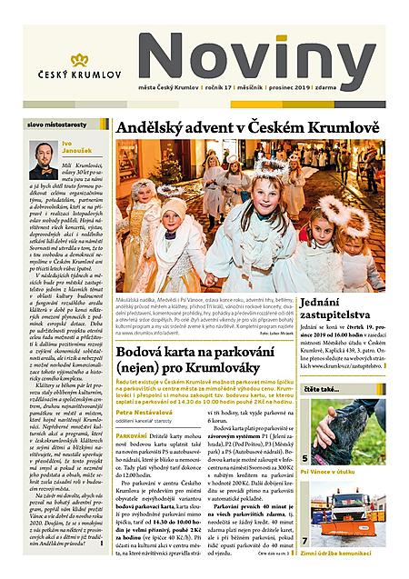 Noviny města Český Krumlov, prosinec 2019